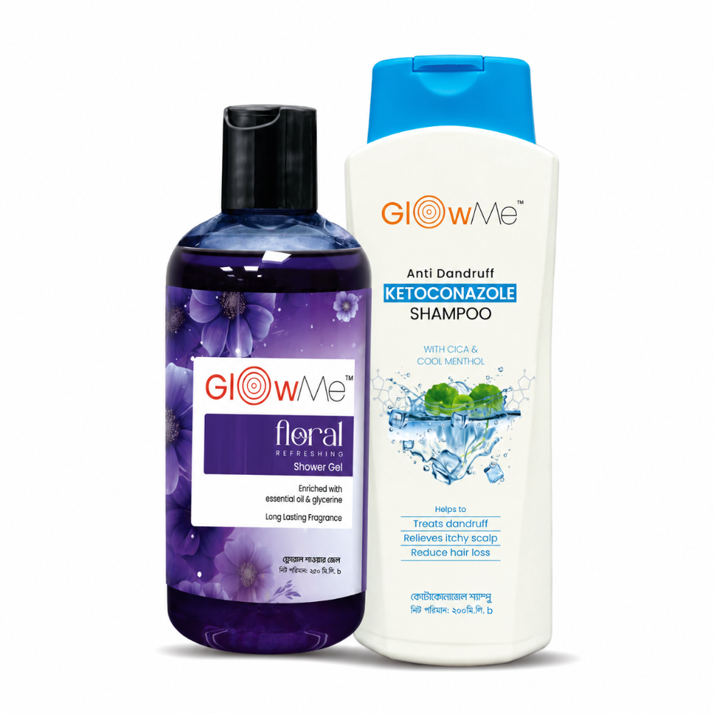Floral Shower Gel and Anti-Dandruff Ketoconazole Shampoo Combo 02